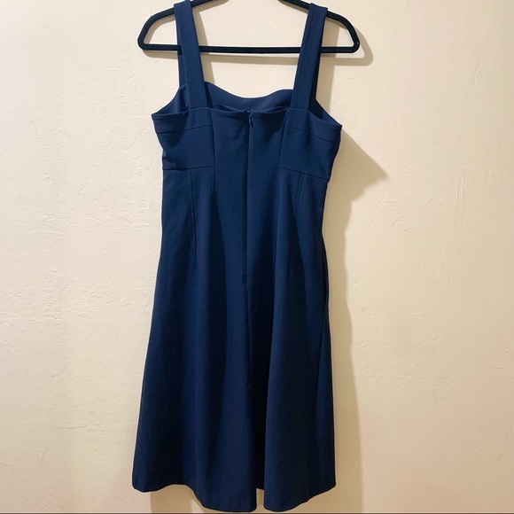 Lark & Ro Navy Sleeveless Square Neck A-Line Dress w/ Pockets - Size 8 (EUC) - Picture 5 of 10